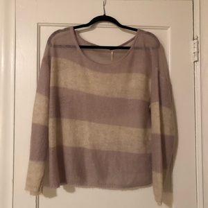 Free People Lilac Stripe Sweater